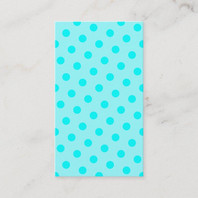 Aqua Polka Dots Visitenkarte (Vorderseite)