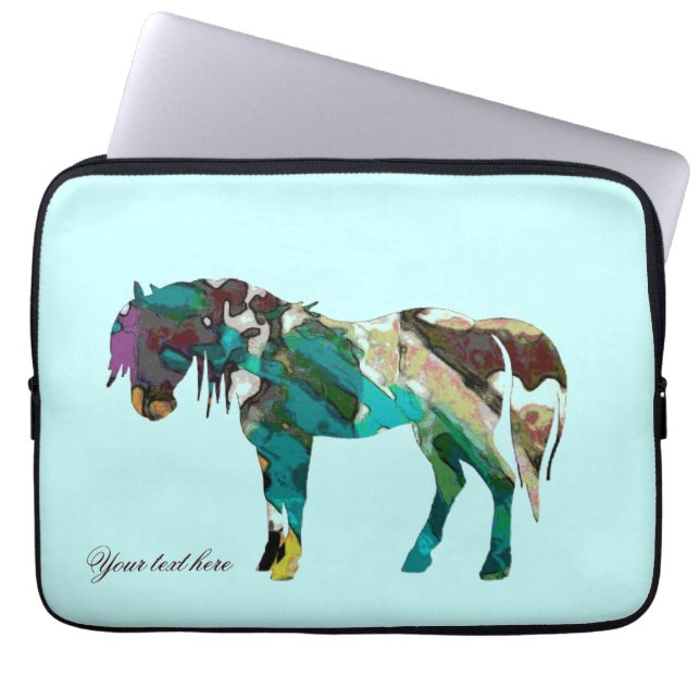 Aqua-Pony Laptopschutzhülle (Vorderseite)