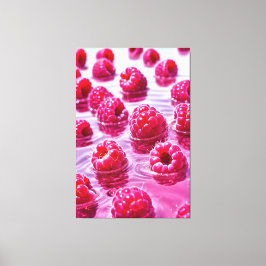 Aqua Raspberry Stretched Canvas Print Leinwanddruck