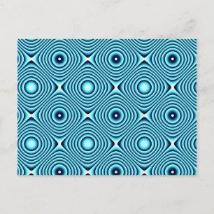 Aqua Rings Pattern Postkarte