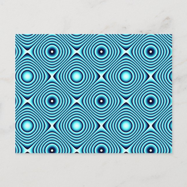 Aqua Rings Pattern Postkarte (Vorderseite)
