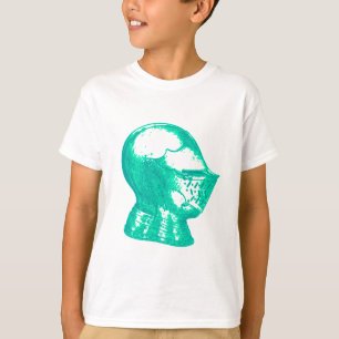 Aqua-Ritter-Rüstungs-mittelalterliche T-Shirt