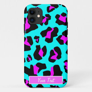 Aqua/rosa Leopard-Druck - personifizieren Sie Case-Mate iPhone Hülle