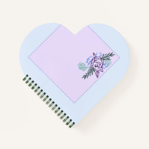 Aqua Rose Herz Notizbuch