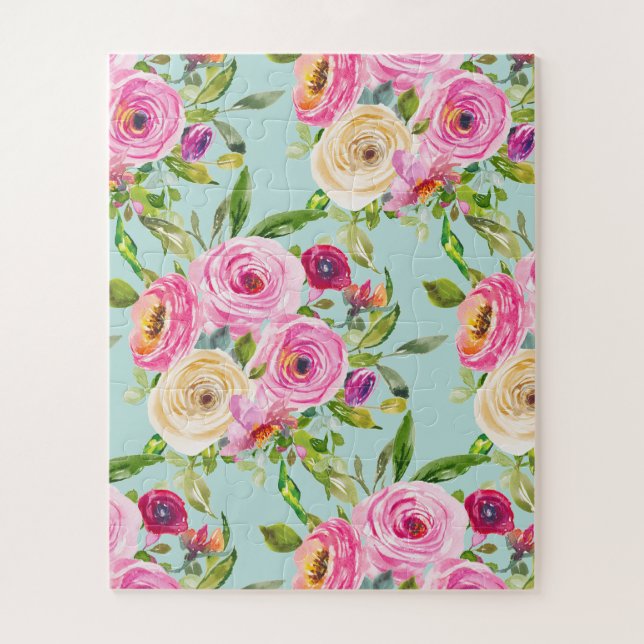 Aqua: Rose in Rosa und Creme (Vertikal)
