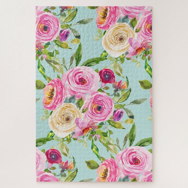 Aqua: Rose in Rosa und Creme (Vertikal)