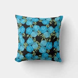 Aqua Rose Kissen