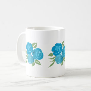 Aqua Roses Mug