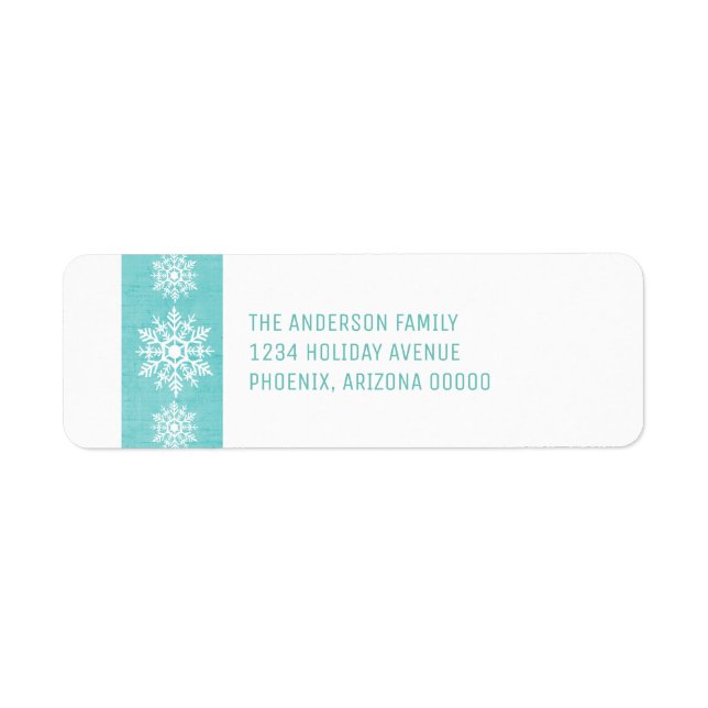 Aqua Rustic Snowflake Holiday (Vorne)