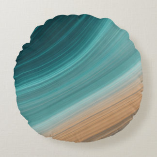 Aqua Sand Flow Rundes Kissen
