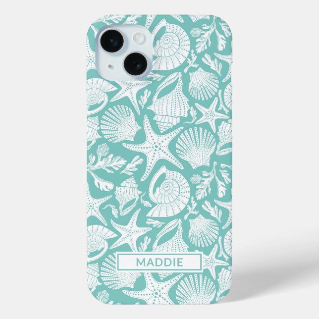 Aqua-Schalen Personalisiert Case-Mate iPhone Hülle (Rückseite)