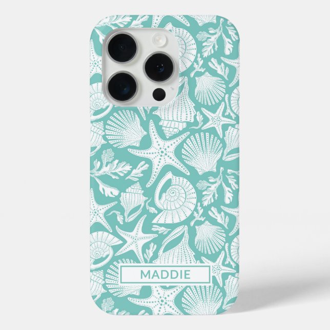 Aqua-Schalen Personalisiert Case-Mate iPhone Hülle (Rückseite)