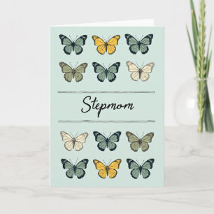 Aqua-Schmetterling-Stiefmutter-Karte Karte
