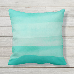 Aqua Sea Green Paint Test Kissen