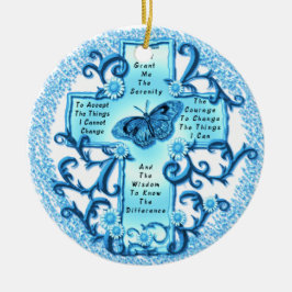 Aqua Serenity Kreuz Keramik Rundschmuck Ornament