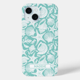 Aqua Shells Personalized Case-Mate iPhone Hülle
