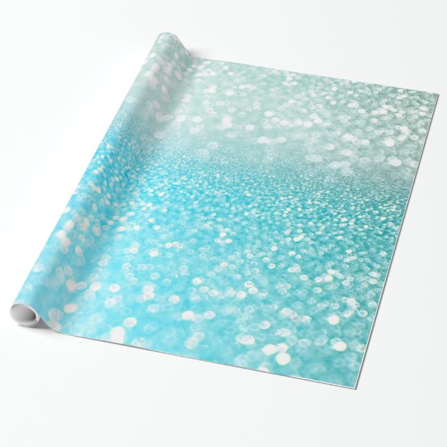 Aqua-silberner Strand-blaue Geschenkpapier (Ungerollt)