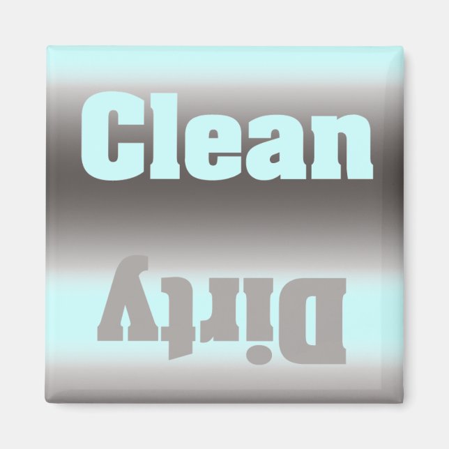Aqua Silver Dirty Clean Magnet (Vorne)