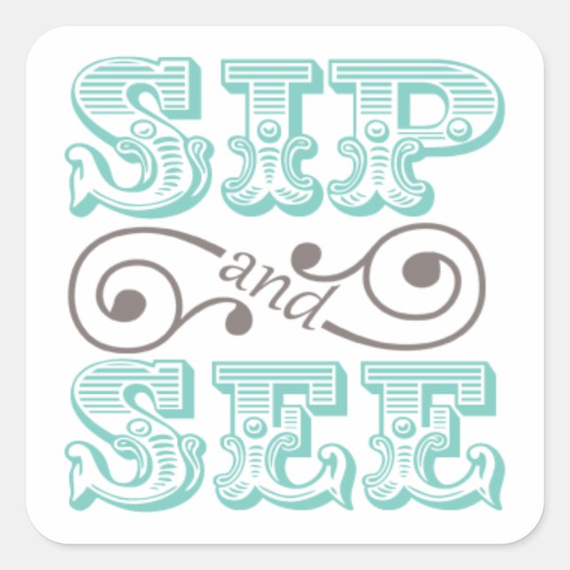 Aqua Sip Et Voir Les Autocollants Cadeaux (Devant)