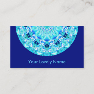 Aqua-Spitze, empfindlicher, abstrakter Mandala Visitenkarte
