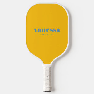 Aqua Splash Full Minimal Modern Classic Name Pickleball Schläger