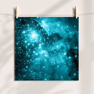 Aqua Stars Poster