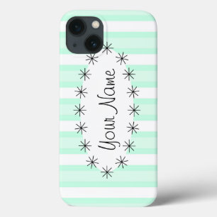 Aqua Stripe oval Stern "Name" iPad Mini Fall Case-Mate iPhone Hülle