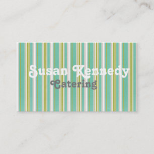 Aqua Stripes Business Card Visitenkarte