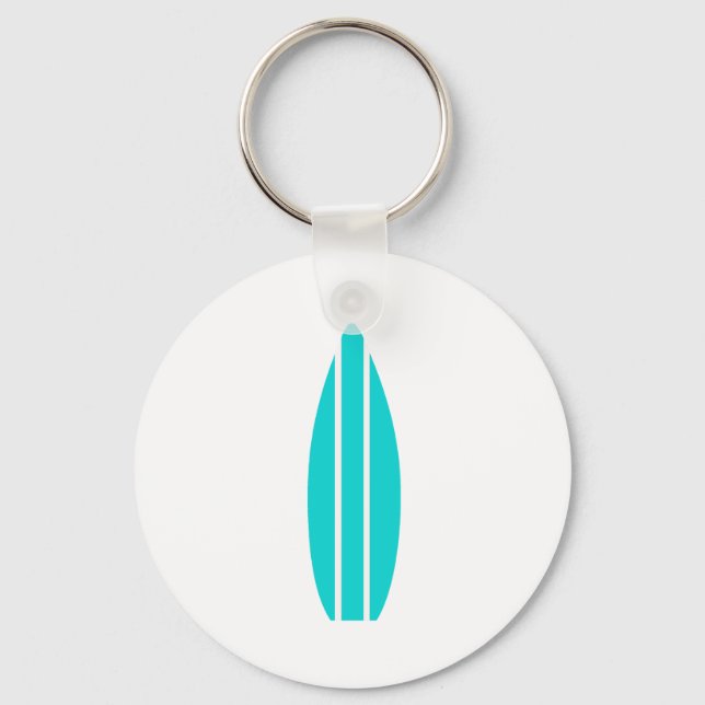 Aqua Surfboard Schlüsselanhänger (Vorderseite)