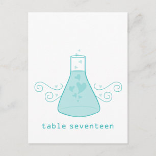 Aqua Sweet Chemistry Numéro de table Carte postale