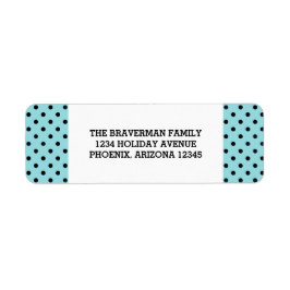 Aqua Sweet Polka Dot Holiday Address Labels