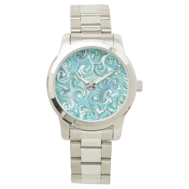 Aqua Swirl Women's Watch eWatch Armbanduhr (Vorderseite)