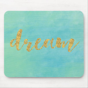 Aqua-tadelloser Aquarell-Goldtraum Mousepad