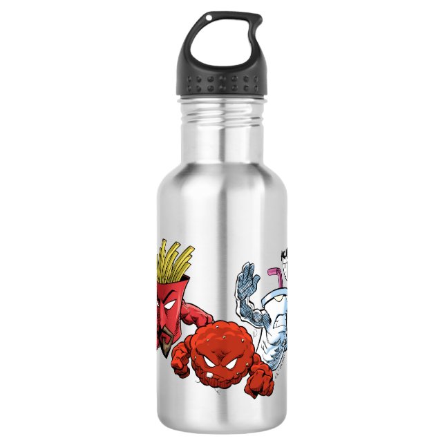 Aqua Teen Hunger Force Anime Graphic Edelstahlflasche (Vorderseite)