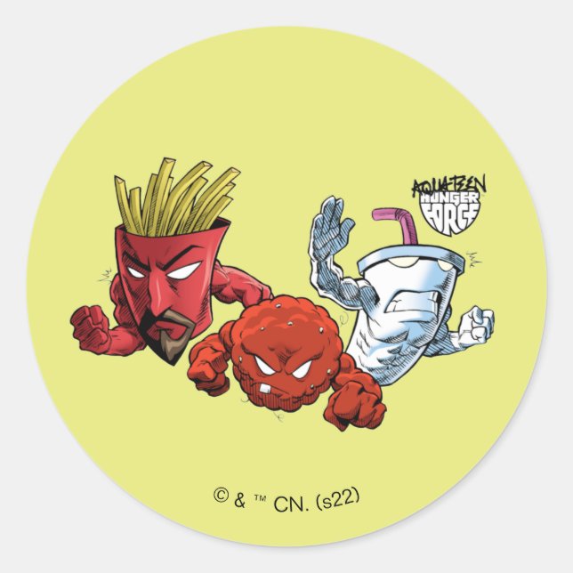 Aqua Teen Hunger Force Anime Graphic Runder Aufkleber (Vorderseite)