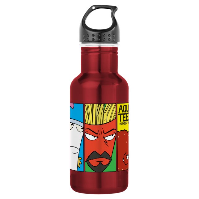 Aqua Teen Hunger Force Character Panel Graphic Edelstahlflasche (Vorderseite)