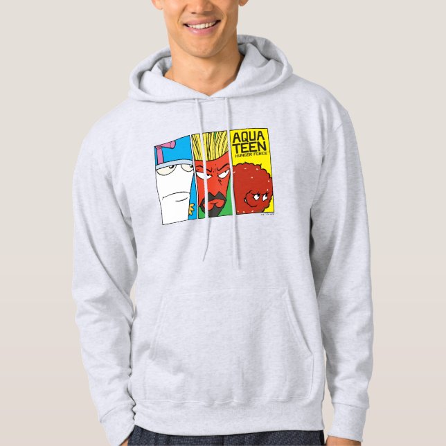 Aqua Teen Hunger Force Character Panel Graphic Hoodie (Vorderseite)