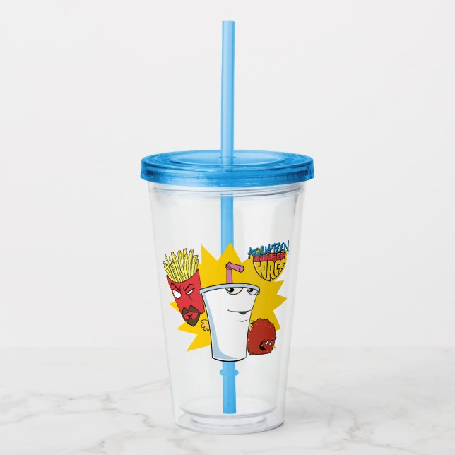 Aqua Teen Hunger Force Explosive Grafik Acryltrinkbecher (Vorderseite)