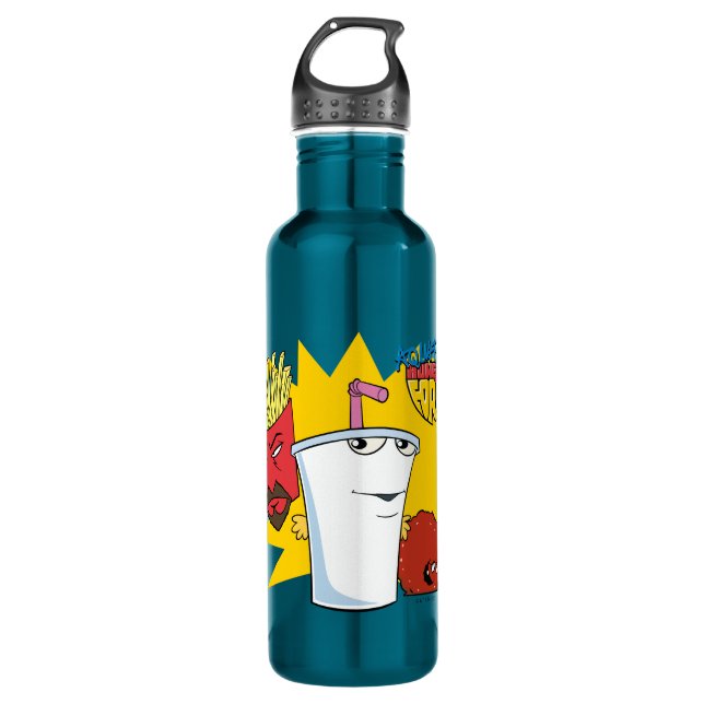 Aqua Teen Hunger Force Explosive Grafik Edelstahlflasche (Vorderseite)
