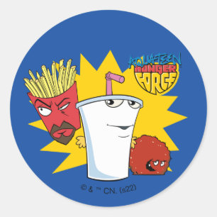 Aqua Teen Hunger Force Explosive Grafik Runder Aufkleber