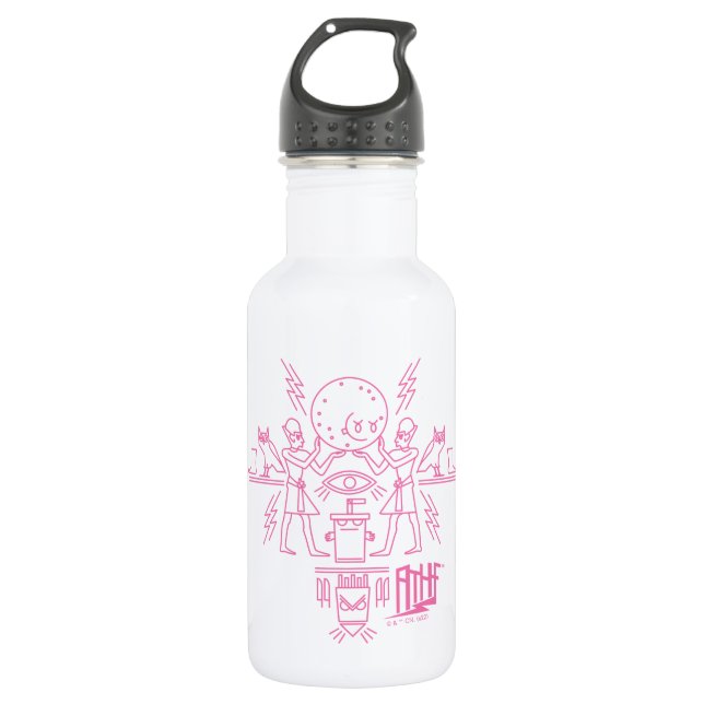 Aqua Teen Hunger Force Hieroglyphics Edelstahlflasche (Vorderseite)