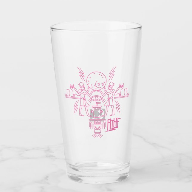 Aqua Teen Hungerfestungen Hieroglyphics Glas (Vorderseite)