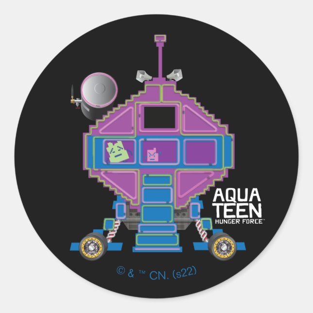 Aqua Teen Hungerfestungen Runder Aufkleber (Vorderseite)