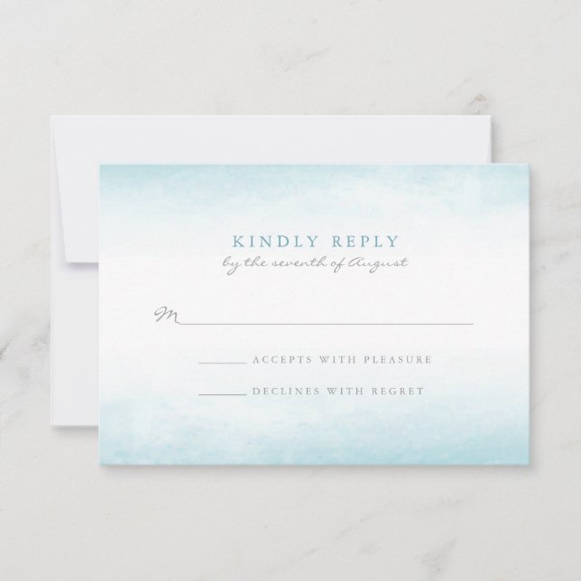 Aqua Tides | UAWG Aquarell RSVP Karte (Vorderseite)