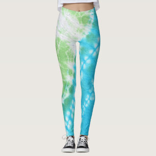 Aqua Tie Dye Leggings