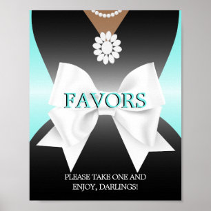 Aqua Tiffany Baby Shower Lieblings Schild Poster