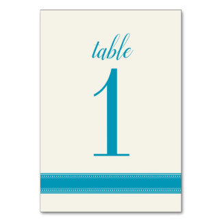 Aqua Tischnummer, Caroline Wedding Table Sign Tischnummer