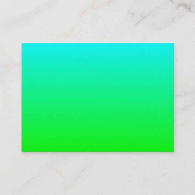 Aqua to Green Business Card Visitenkarte (Vorderseite)
