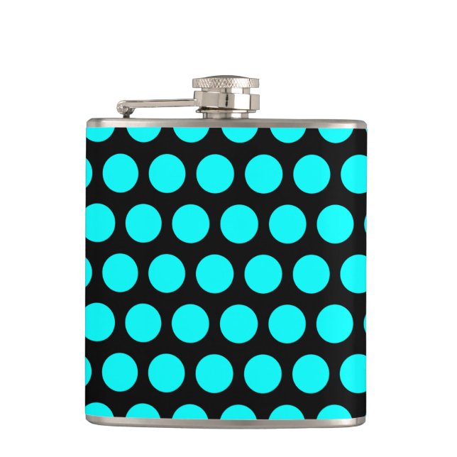 Aqua Tupfen Flachmann (Vorderseite)