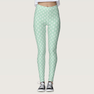 Aqua-Tupfen-Muster-Gamaschen Leggings